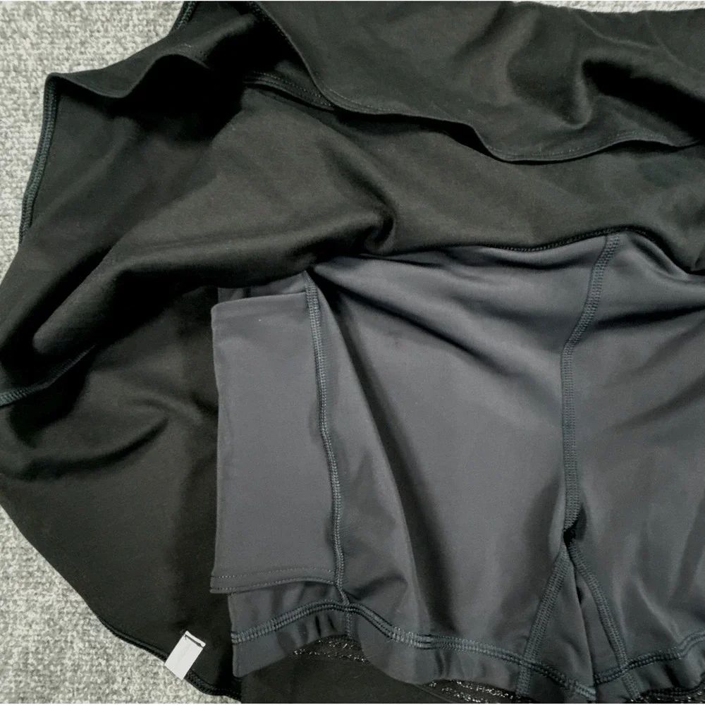 Rhoback Womens Size Medium Black Tiered Ruffle Active Golf Tennis Skort - Picture 9 of 14